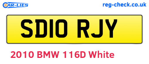 SD10RJY are the vehicle registration plates.