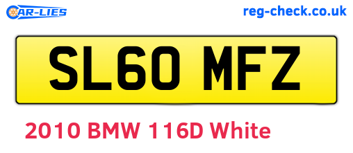 SL60MFZ are the vehicle registration plates.