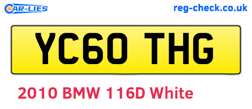 YC60THG are the vehicle registration plates.