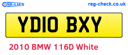 YD10BXY are the vehicle registration plates.