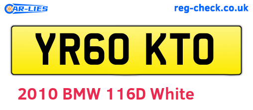 YR60KTO are the vehicle registration plates.