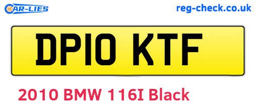 DP10KTF are the vehicle registration plates.