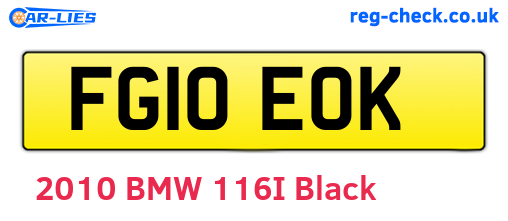 FG10EOK are the vehicle registration plates.