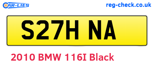 S27HNA are the vehicle registration plates.
