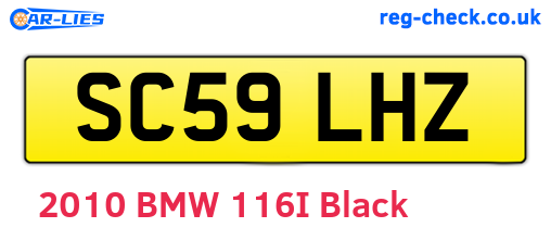 SC59LHZ are the vehicle registration plates.