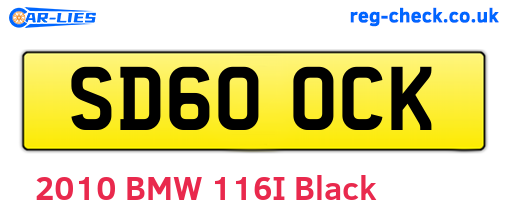 SD60OCK are the vehicle registration plates.