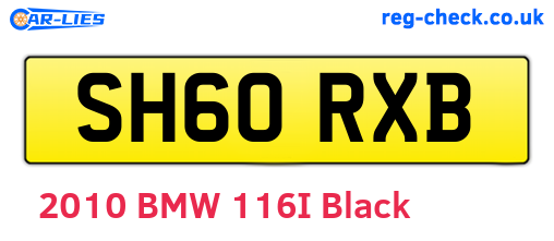 SH60RXB are the vehicle registration plates.