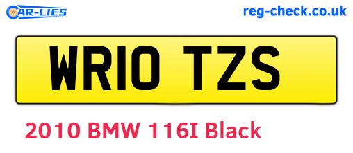 WR10TZS are the vehicle registration plates.