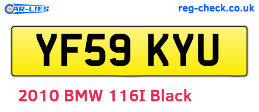 YF59KYU are the vehicle registration plates.