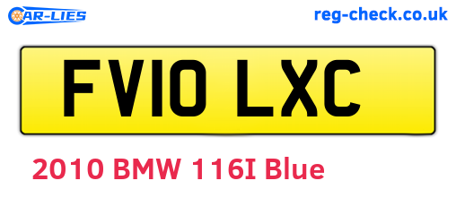 FV10LXC are the vehicle registration plates.
