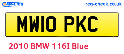 MW10PKC are the vehicle registration plates.