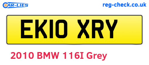 EK10XRY are the vehicle registration plates.