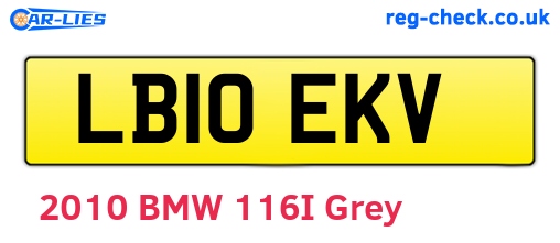 LB10EKV are the vehicle registration plates.