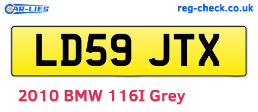 LD59JTX are the vehicle registration plates.