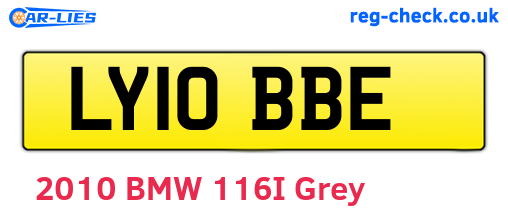 LY10BBE are the vehicle registration plates.