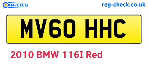 MV60HHC are the vehicle registration plates.