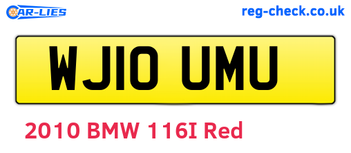 WJ10UMU are the vehicle registration plates.