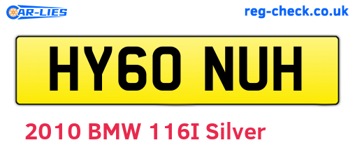 HY60NUH are the vehicle registration plates.