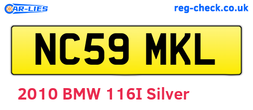 NC59MKL are the vehicle registration plates.