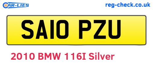 SA10PZU are the vehicle registration plates.