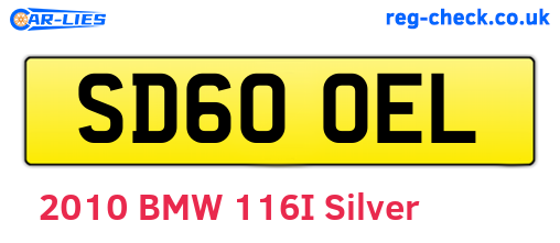 SD60OEL are the vehicle registration plates.