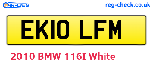 EK10LFM are the vehicle registration plates.