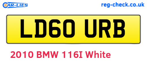 LD60URB are the vehicle registration plates.