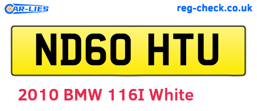 ND60HTU are the vehicle registration plates.