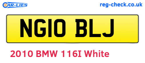 NG10BLJ are the vehicle registration plates.