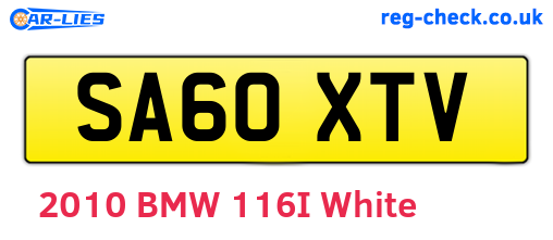 SA60XTV are the vehicle registration plates.