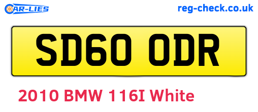 SD60ODR are the vehicle registration plates.