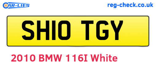 SH10TGY are the vehicle registration plates.