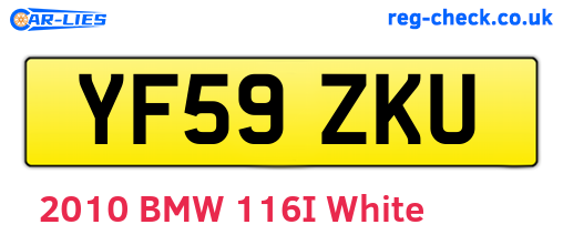 YF59ZKU are the vehicle registration plates.