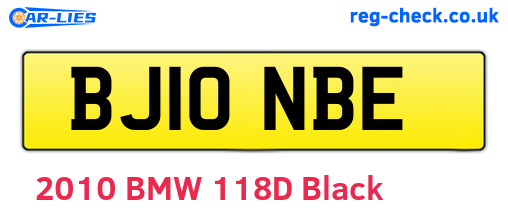 BJ10NBE are the vehicle registration plates.