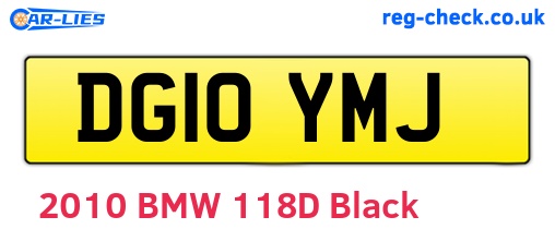 DG10YMJ are the vehicle registration plates.
