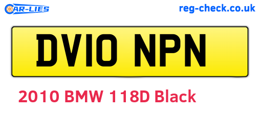 DV10NPN are the vehicle registration plates.