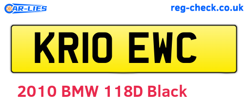 KR10EWC are the vehicle registration plates.