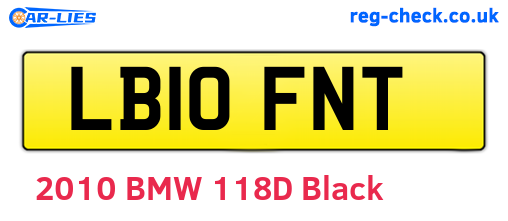 LB10FNT are the vehicle registration plates.