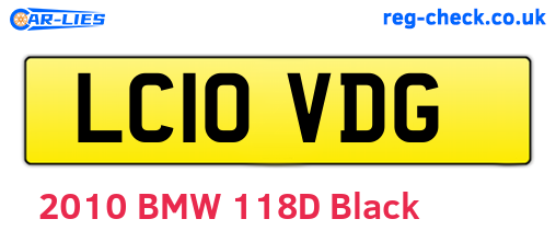 LC10VDG are the vehicle registration plates.