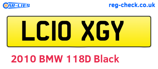 LC10XGY are the vehicle registration plates.