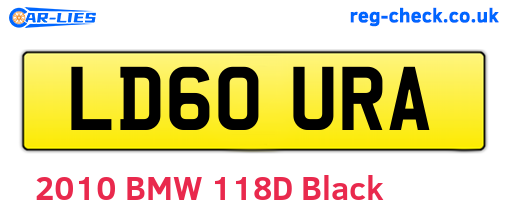 LD60URA are the vehicle registration plates.