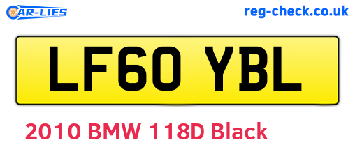 LF60YBL are the vehicle registration plates.