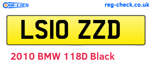LS10ZZD are the vehicle registration plates.