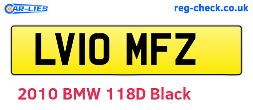 LV10MFZ are the vehicle registration plates.