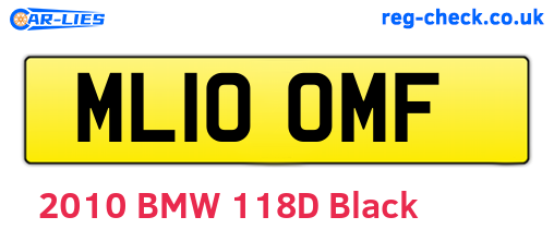 ML10OMF are the vehicle registration plates.