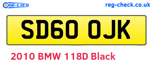 SD60OJK are the vehicle registration plates.