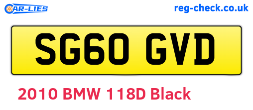 SG60GVD are the vehicle registration plates.