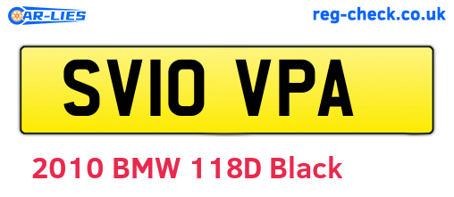 SV10VPA are the vehicle registration plates.