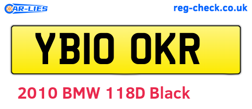 YB10OKR are the vehicle registration plates.