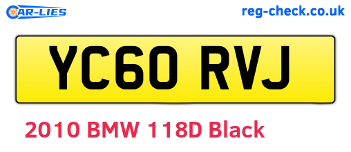 YC60RVJ are the vehicle registration plates.